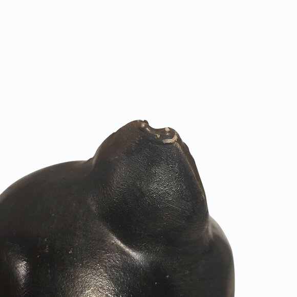 Vtg Pair Black Brown Kitty Cat Figurines  Shelf Sitters 6" and 7" READ - Picture 11 of 16